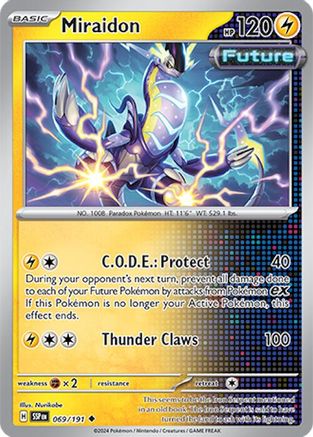 Miraidon (69/191) - SV08 Surging Sparks Reverse Holofoil - Uncommon