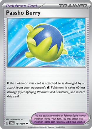 Passho Berry (184/191) - SV08 Surging Sparks Reverse Holofoil - Uncommon
