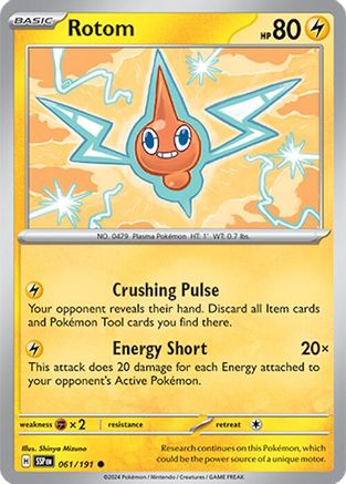 Rotom (61/191) - SV08 Surging Sparks Reverse Holofoil - Common