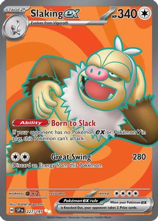 Slaking ex (227/191) - SV08 Surging Sparks Holofoil - Ultra Rare
