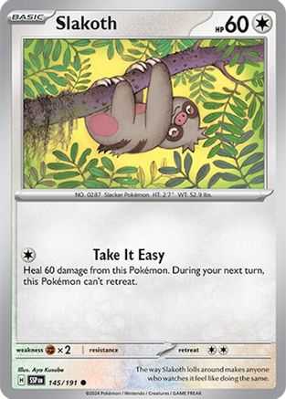 Slakoth (145/191) - SV08 Surging Sparks Reverse Holofoil - Common