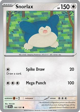Snorlax (144/191) - SV08 Surging Sparks - Common
