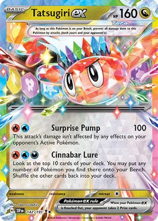Tatsugiri ex (142/191) - SV08 Surging Sparks Holofoil - Double Rare