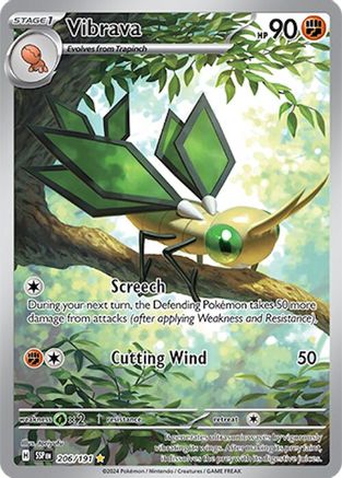 Vibrava (206/191) - SV08 Surging Sparks Holofoil - Illustration Rare