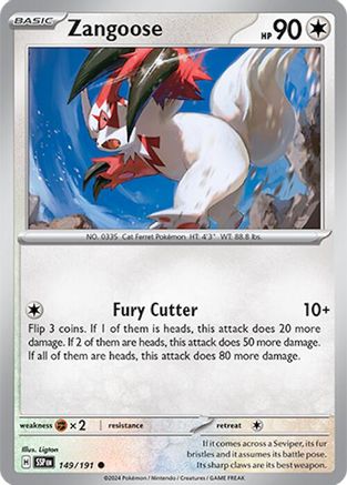 Zangoose (149/191) - SV08 Surging Sparks Reverse Holofoil - Common