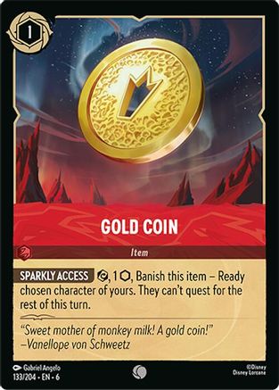(133/204) Gold Coin - Azurite Sea Cold Foil
