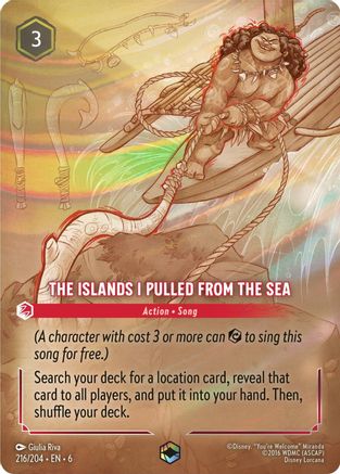 (216/204) The Islands I Pulled From The Sea (Enchanted) - Azurite Sea Holofoil