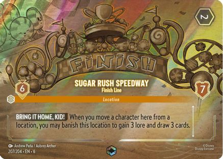 (207/204) Sugar Rush Speedway - Finish Line (Enchanted) - Azurite Sea Holofoil