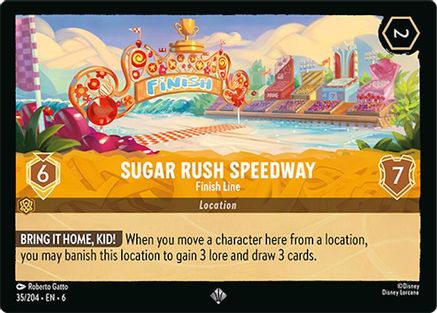 (035/204) Sugar Rush Speedway - Finish Line - Azurite Sea Cold Foil
