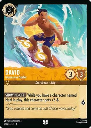 (008/204) David - Impressive Surfer - Azurite Sea Cold Foil