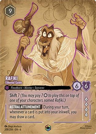 (208/204) Rafiki - Ethereal Guide (Enchanted) - Azurite Sea Holofoil