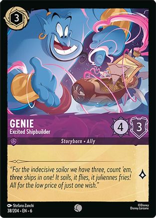 (038/204) Genie - Excited Shipbuilder - Azurite Sea Cold Foil