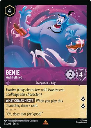 (053/204) Genie - Wish Fulfilled - Azurite Sea Cold Foil
