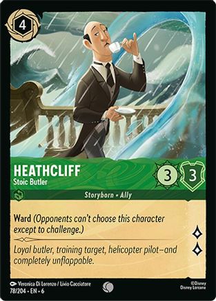 (078/204) Heathcliff - Stoic Butler - Azurite Sea Cold Foil