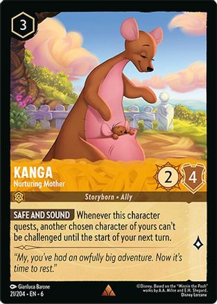 (021/204) Kanga - Nurturing Mother - Azurite Sea Cold Foil
