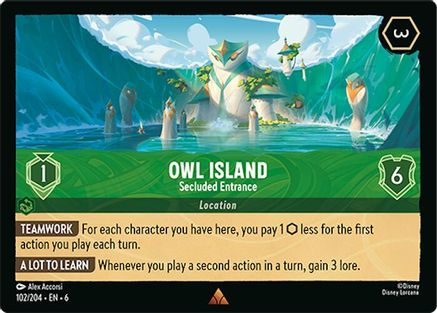 (102/204) Owl Island - Secluded Entrance - Azurite Sea Cold Foil