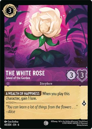 (040/204) The White Rose - Jewel of the Garden - Azurite Sea Cold Foil