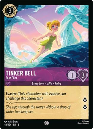 (043/204) Tinker Bell - Fast Flier - Azurite Sea Cold Foil