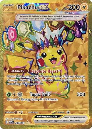 Pikachu ex (247/191) - SV08 Surging Sparks Holofoil - Hyper Rare