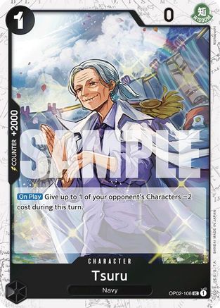 (OP02-106) Tsuru (Jolly Roger Foil) - Premium Booster -The Best- Foil