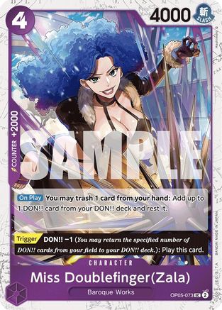 (OP05-073) Miss Doublefinger(Zala) (Jolly Roger Foil) - Premium Booster -The Best- Foil