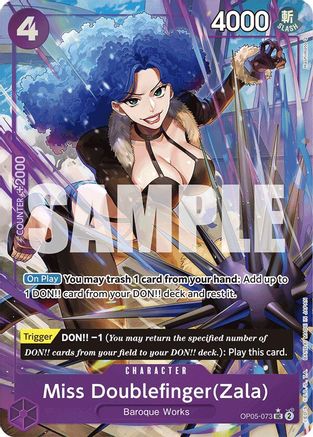 (OP05-073) Miss Doublefinger(Zala) (Full Art) - Premium Booster -The Best- Foil