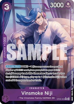 (OP06-064) Vinsmoke Niji (OP06-064) (Full Art) - Premium Booster -The Best- Foil