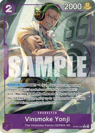 (OP06-066) Vinsmoke Yonji (OP06-066) (Full Art) - Premium Booster -The Best- Foil