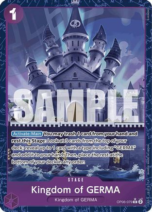 (OP06-079) Kingdom of GERMA (Alternate Art) - Premium Booster -The Best- Foil