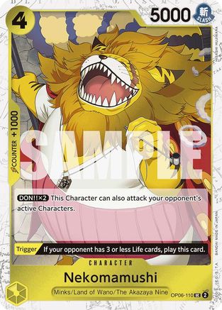 (OP06-110) Nekomamushi (Jolly Roger Foil) - Premium Booster -The Best- Foil