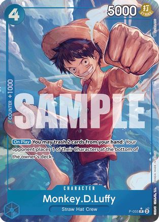 (P-055) Monkey.D.Luffy (P-055) (Full Art) - Premium Booster -The Best- Foil