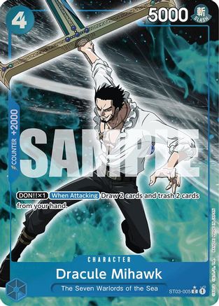 (ST03-005) Dracule Mihawk (ST03-005) (Full Art) - Premium Booster -The Best- Foil