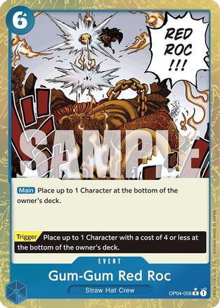 (OP04-056) Gum-Gum Red Roc (Textured Foil) - Premium Booster -The Best- Foil