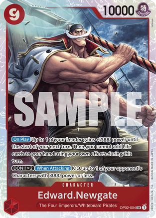 (OP02-004) Edward.Newgate (Reprint) - Premium Booster -The Best- - Foil