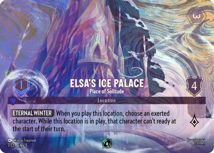 (007) Elsa's Ice Palace - Place of Solitude - Disney Lorcana Promo Cards Holofoil