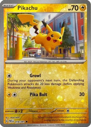 Pikachu 018/091 - Miscellaneous Cards & Products Reverse Holofoil - Promo