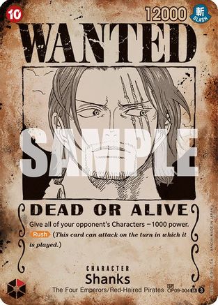 (OP09-004) Shanks (004) (Wanted Poster) - Emperors in the New World Foil