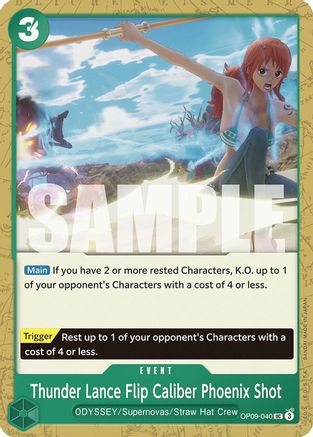 (OP09-040) Thunder Lance Flip Caliber Phoenix Shot - Emperors in the New World Normal
