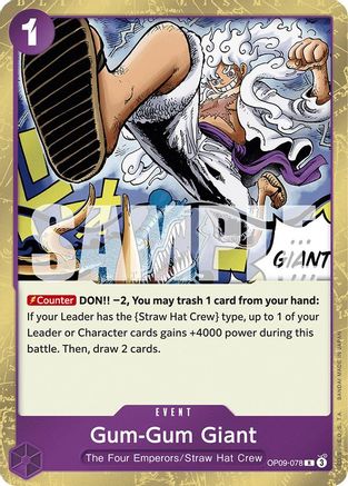 (OP09-078) Gum-Gum Giant - Emperors in the New World Foil