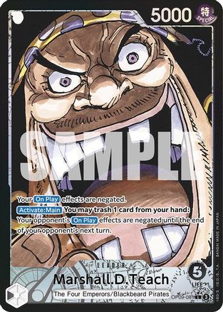 (OP09-081) Marshall.D.Teach (081) (Parallel) - Emperors in the New World Foil