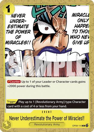 (OP09-116) Never Underestimate the Power of Miracles!! - Emperors in the New World Normal