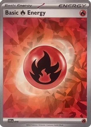 Basic Fire Energy (Cracked Ice Holo) (10) - SVE Scarlet & Violet Energies Holofoil - Common