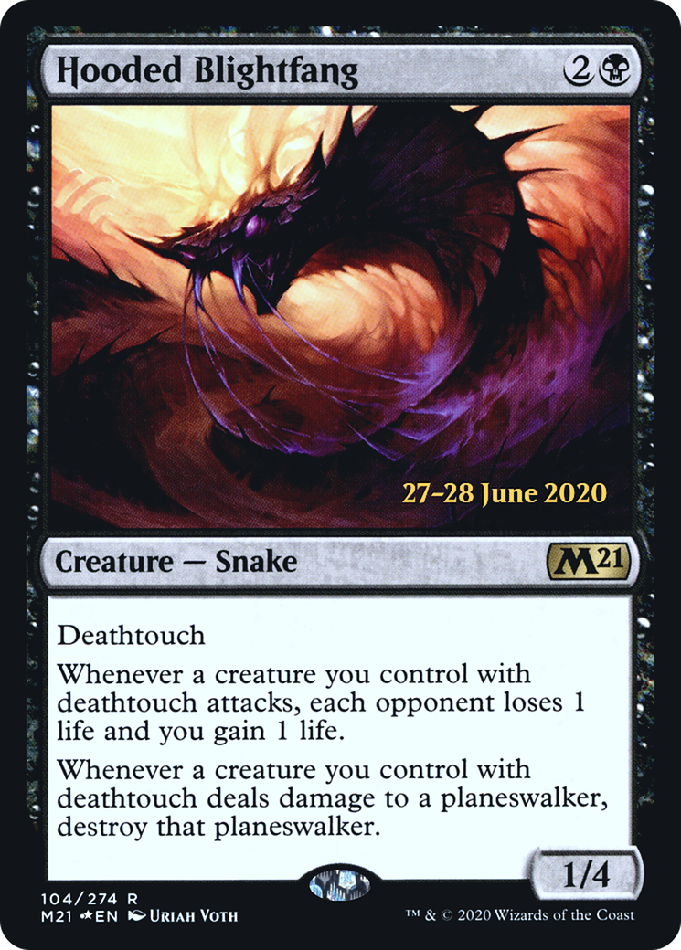 Hooded Blightfang (PRE-104S) - Core Set 2021 Promos (Prerelease) Foil