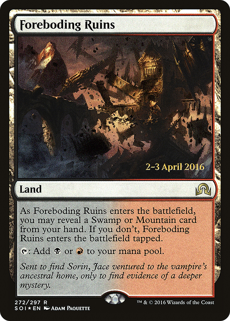 Foreboding Ruins (PRE-272S) - Shadows over Innistrad Promos (Prerelease) Foil