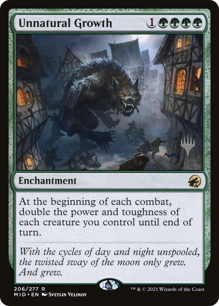 Unnatural Growth (PPMID-206P) - Innistrad: Midnight Hunt Promos (Promo Pack)