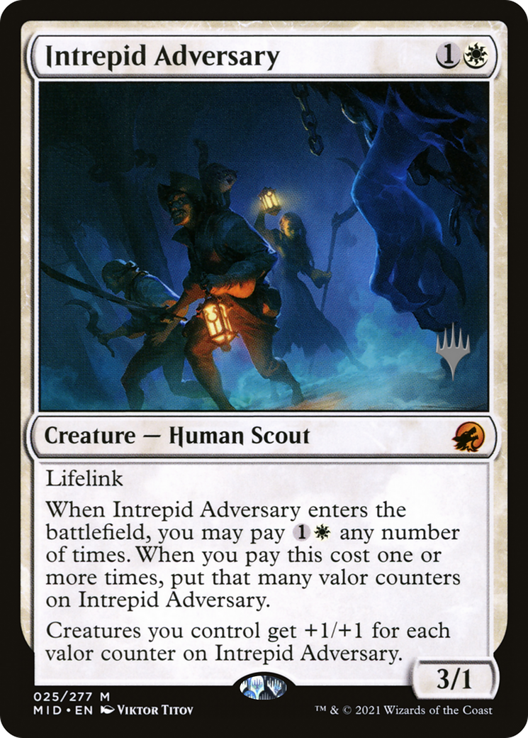 Intrepid Adversary (PPMID-25P) - Innistrad: Midnight Hunt Promos (Promo Pack)