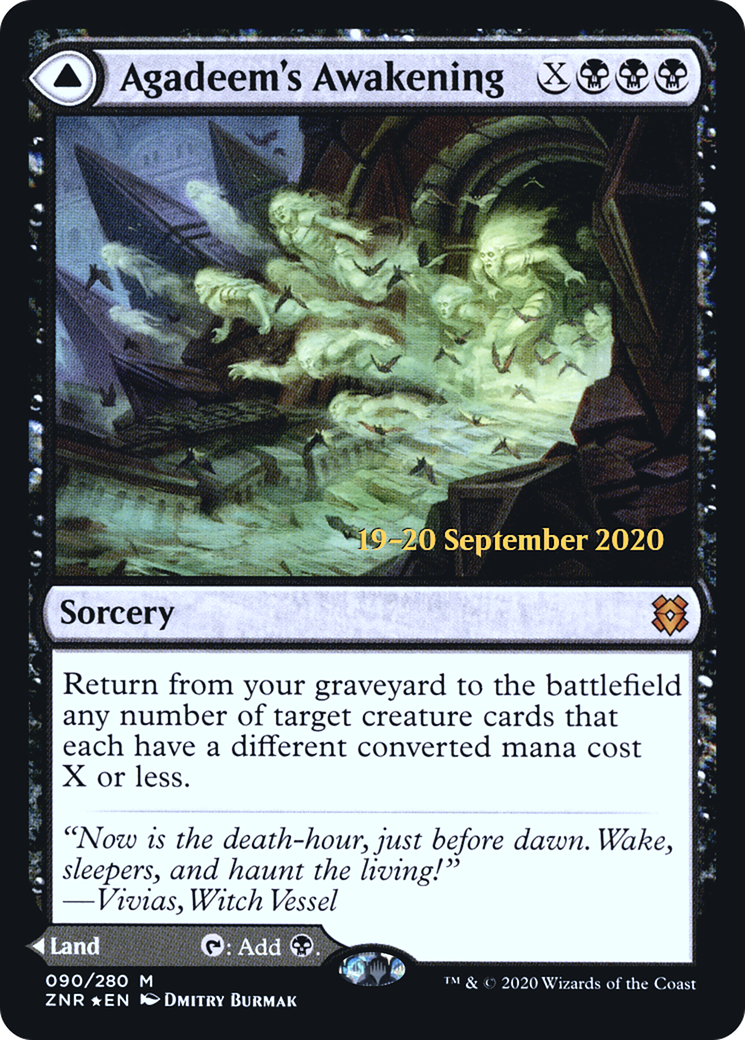 Agadeem's Awakening // Agadeem, the Undercrypt (PRE-90S) - Zendikar Rising Promos (Prerelease) Foil