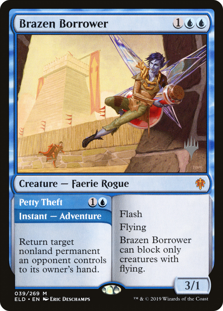 Brazen Borrower // Petty Theft (PPELD-39P) - Throne of Eldraine Promos (Promo Pack)