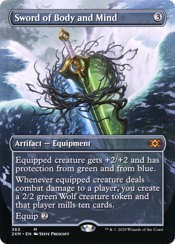 Sword of Body and Mind (Borderless) (2XM-363) - Double Masters (Borderless) Foil