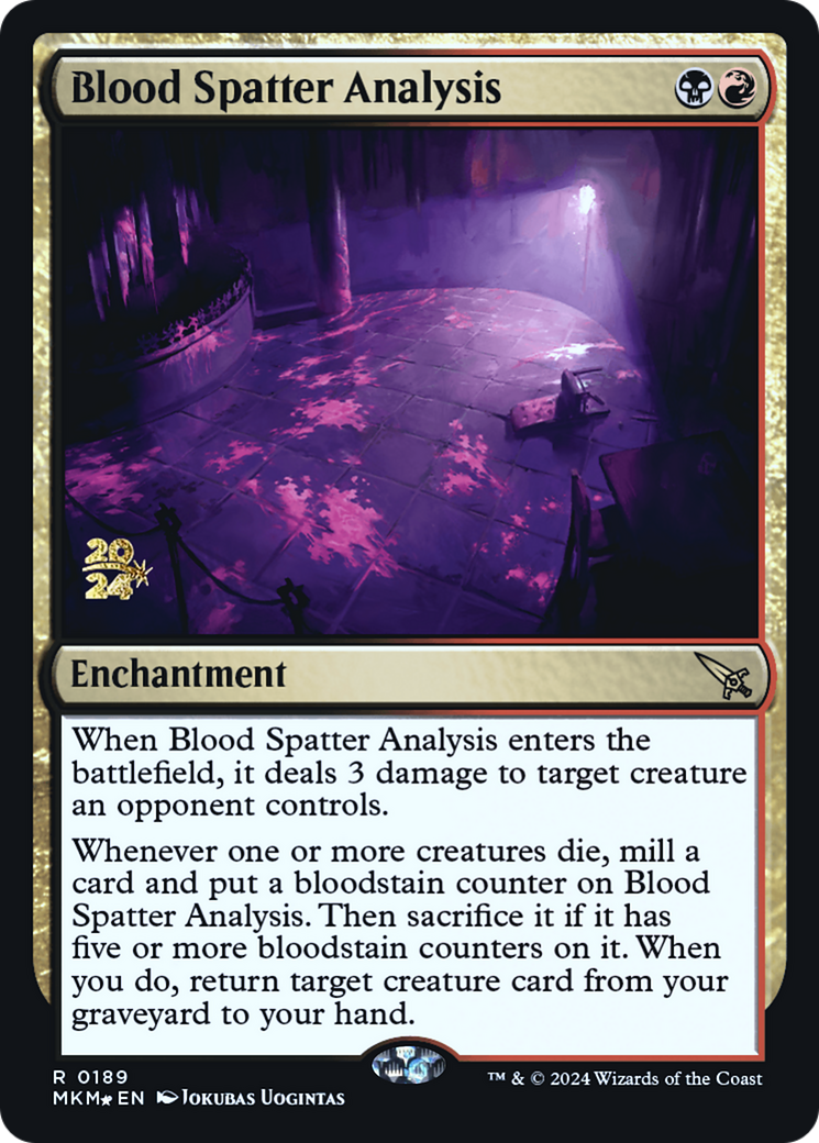 Blood Spatter Analysis (PRE-189) - Murders at Karlov Manor Promos (Prerelease) Foil
